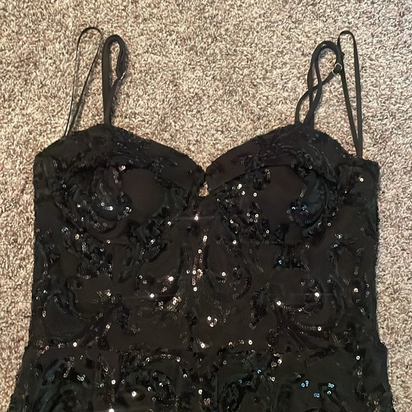 Windsor Black Sequin Homecoming Dress - Picture 2 of 5